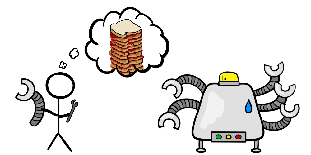 Adding additional arms to robot while envisioning a multi-layer PB&J