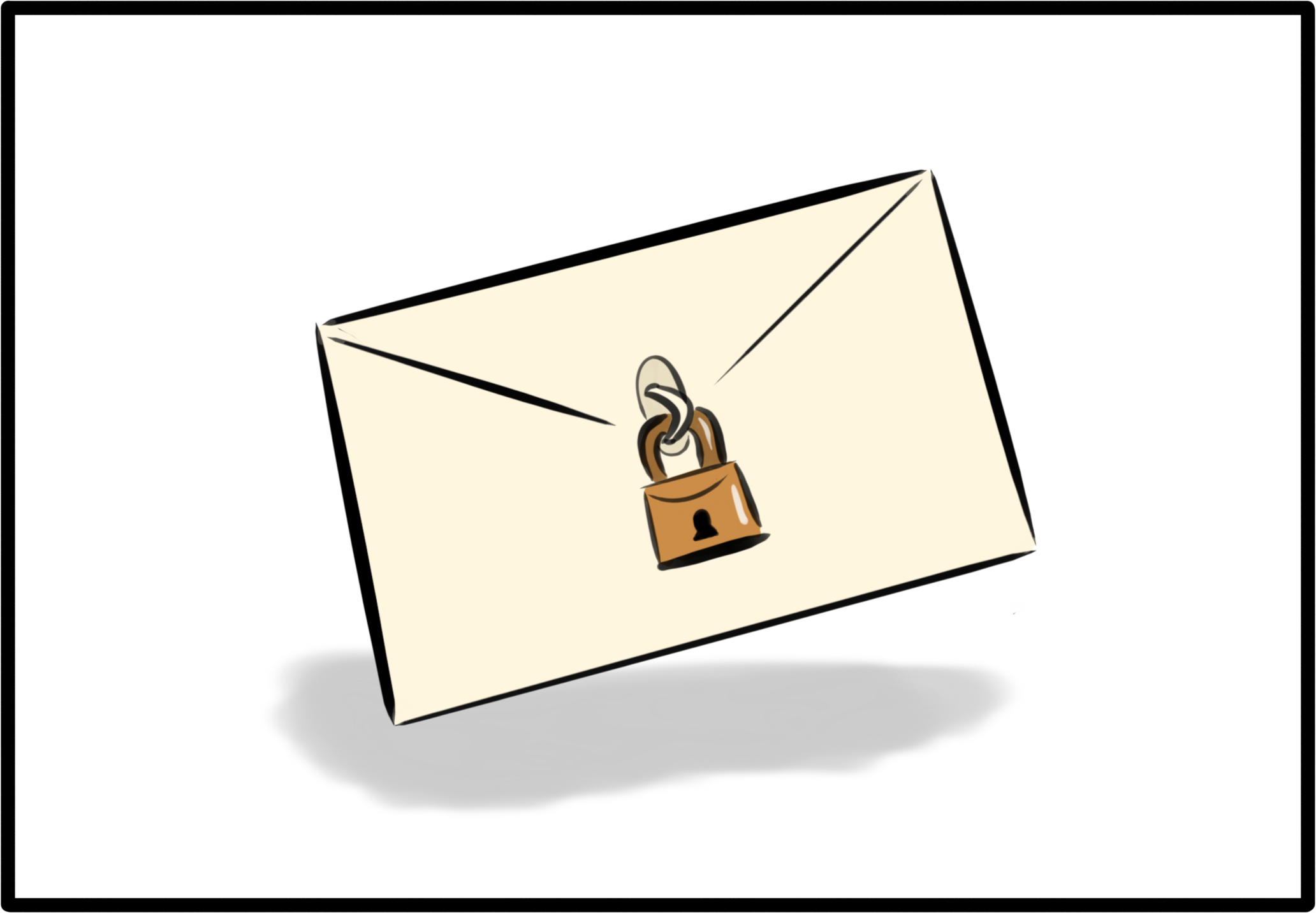 An illustration of a locked envelope