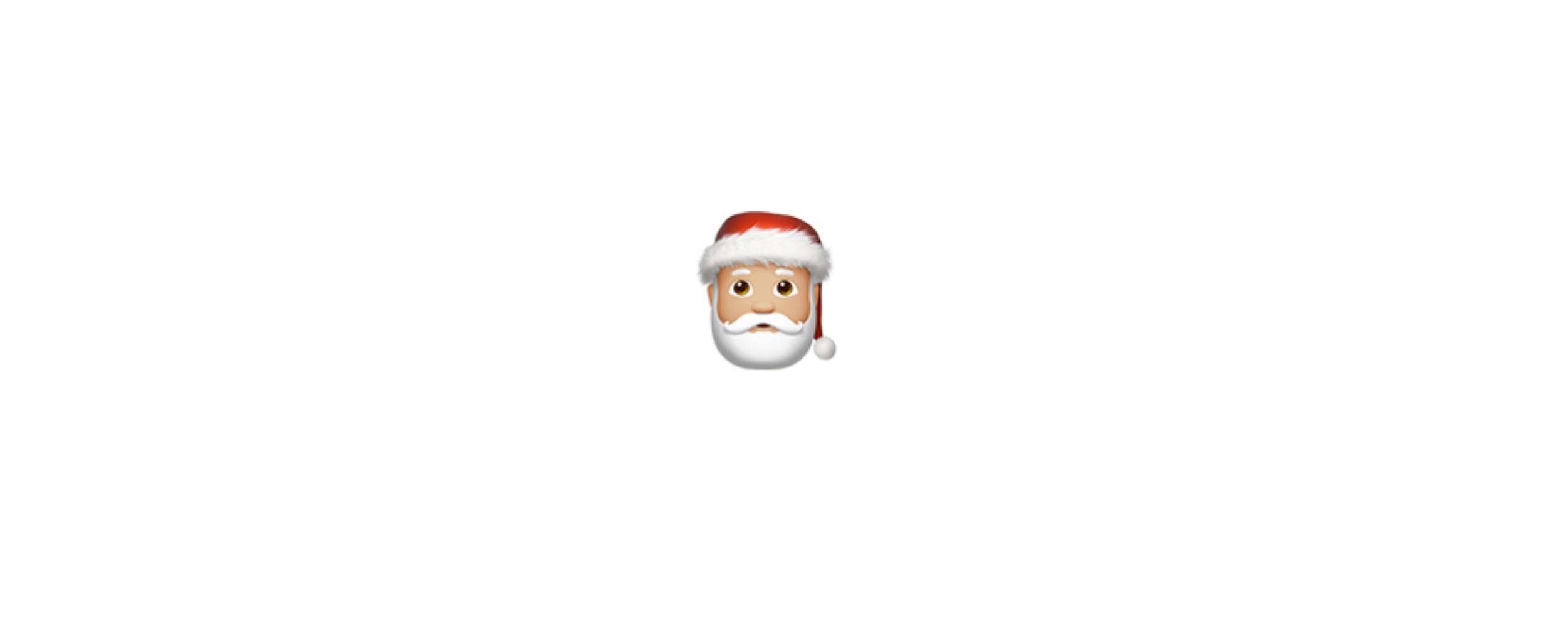 A single Santa Claus emoji