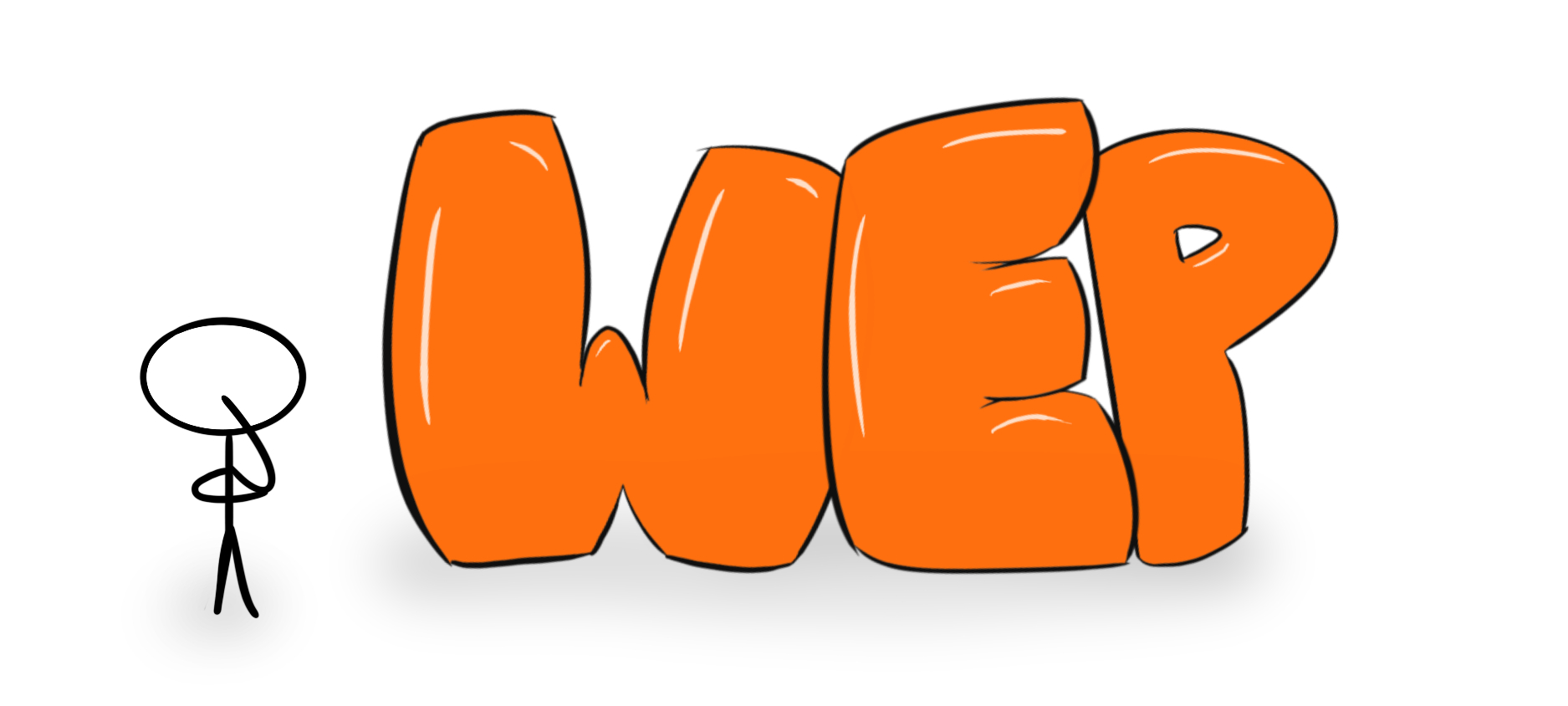 cartoon of WEP letters