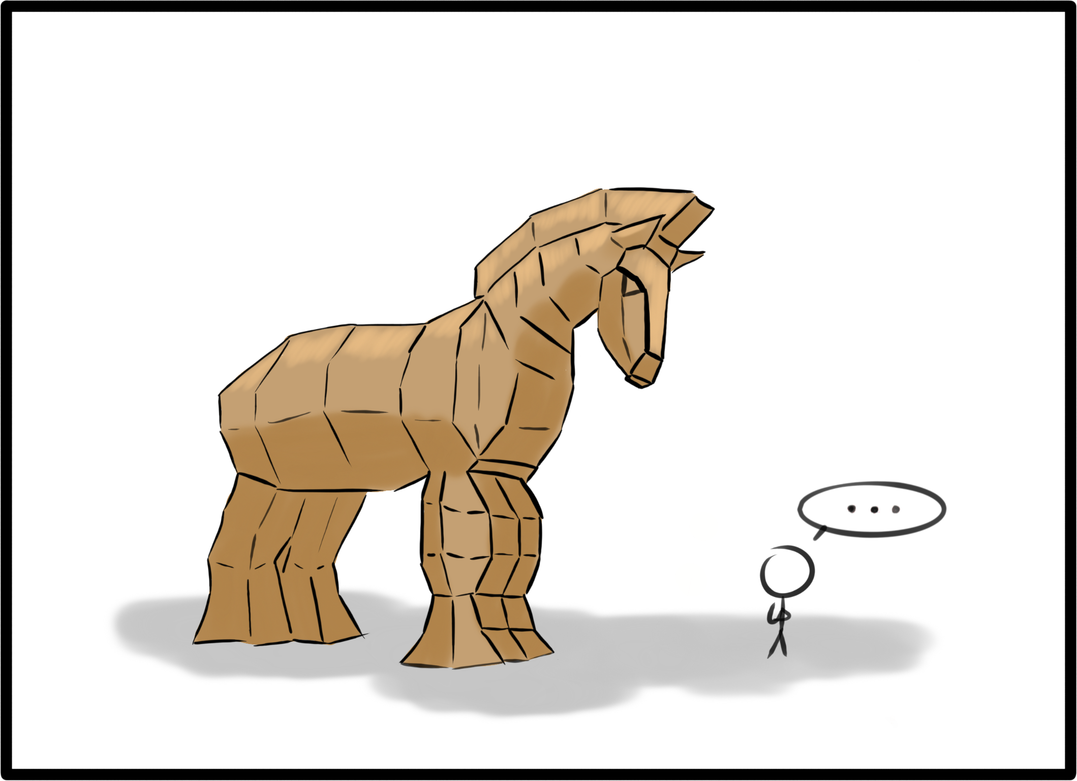 An illustration of a Trojan horse