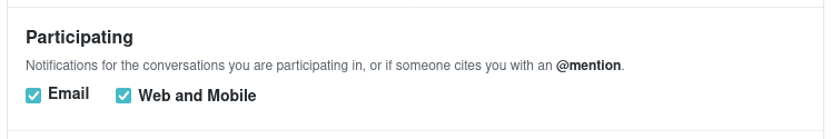 Notification Settings for @mentions